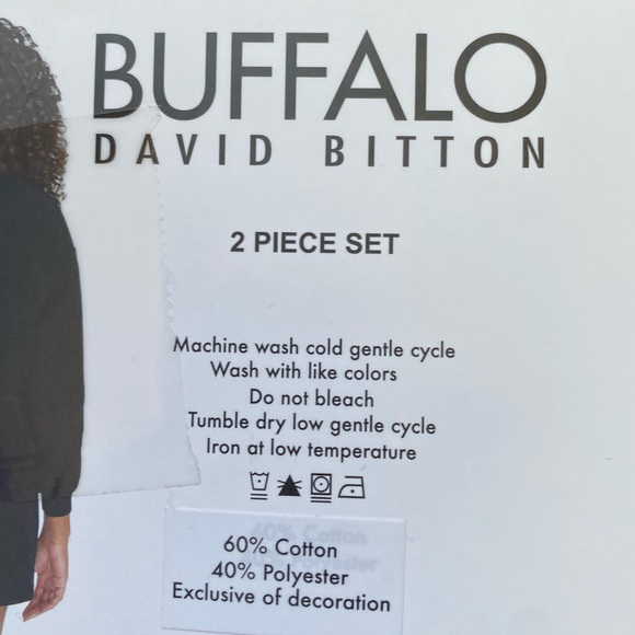 BUFFALO DAVID BITTON 2 PIECE 🖤BLACK🖤 LOUNGE SET PLUS SIZE XXL 🌟NWT🌟 - Picture 9 of 12